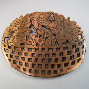 Flower Basket Copper Cast Iron Trivet